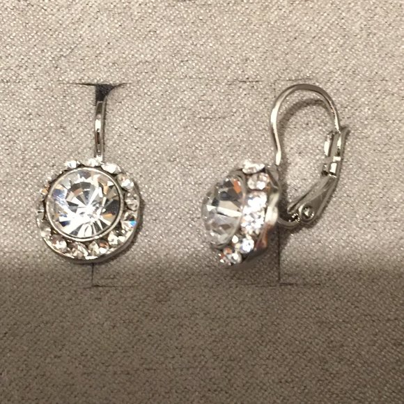 Pierced Rhinestone Dangle Earring - Picture 3 of 3